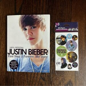 Justin Bieber: First Step 2 Forever : My Story by Justin Bieber + 18 Stickers.